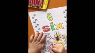 [Dạy bé tô màu] Dạy bé tô màu số 6 - Teach coloring number 6