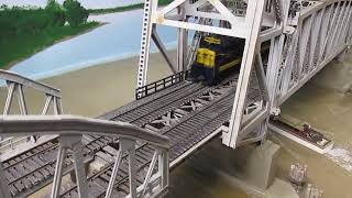 A 1970S Era Santa Fe Way Car Hop Crosses The Lift Bridge.