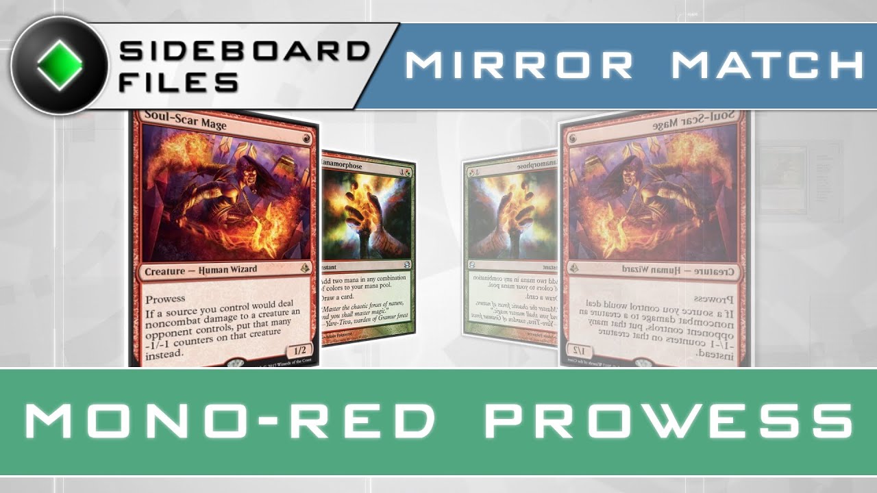 MTG Modern Mono-Red Prowess - How to play the mirror match - SIDEBOARD FILE...