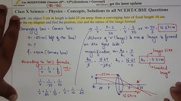 Q.7-10: Class X(10th) Physics - Chapter 10: Light - NCERT Page 185/186 Exercise Solutions