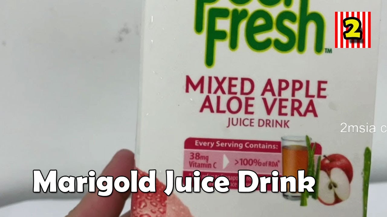 Marigold Peel Fresh Mixed Apple Aloe Vera Juice Drink Unpack YouTube