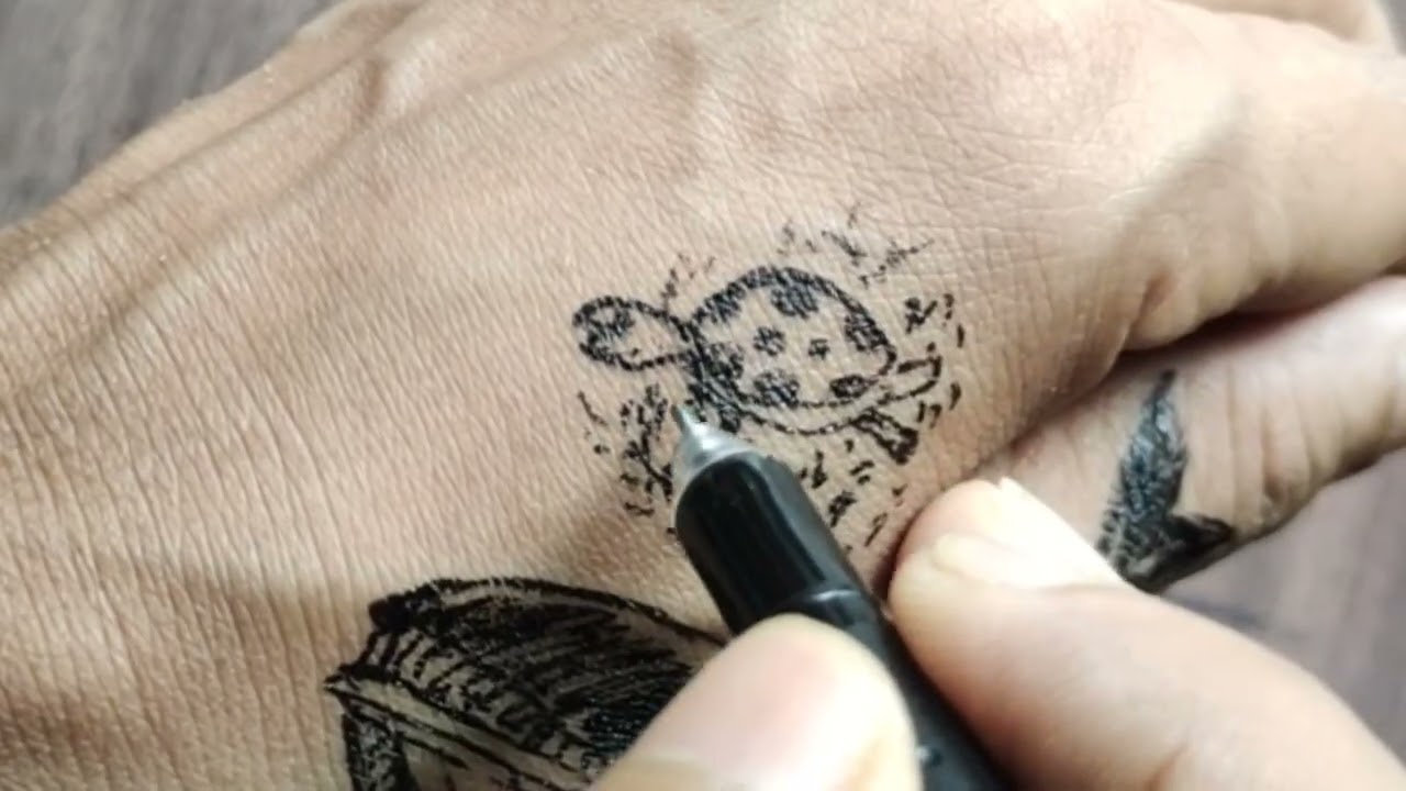 | whale tortoise body painting | cute baby art drawing | amaz trending | stick | temporary tattoo ##