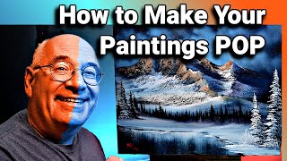 Paint Epic Bob Ross Mountains | Use complimentary colors