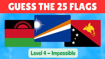 FLAG QUIZ LEVEL 4 - GUESS THE COUNTRY FLAG