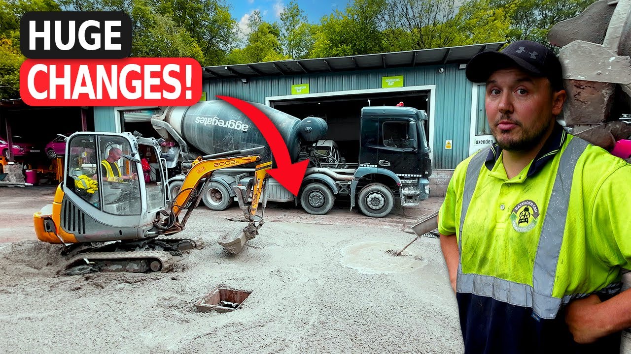 Our BIGGEST Concrete Pour Ever - Start to Finish Yard Transformation!