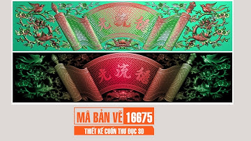 Mã bản vẽ 16675. Thiết kế cuốn thư đục 3D | Thuviencnc