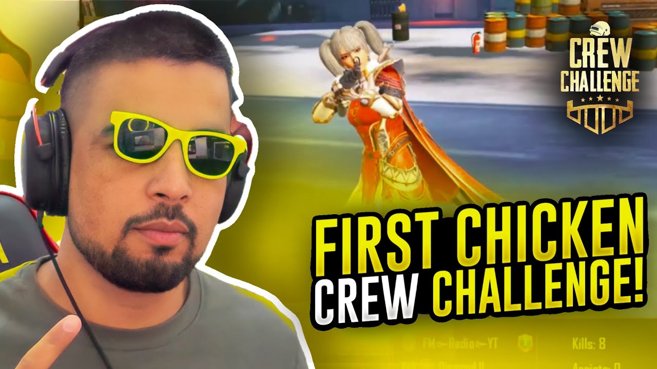 FIRST CHICKEN DINNER IN CREW CHALLENGE - FM RADIO GAMING -PUBG MOBILE
