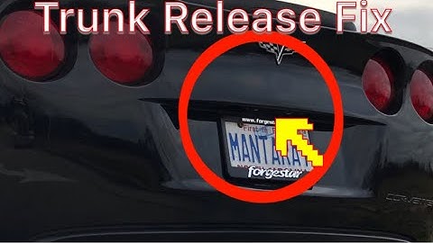 HOW TO FIX C6 CORVETTE TRUNK LATCH