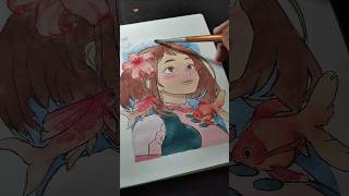 uraraka in my art style 😁😁 #viral #art #drawing #anime #myheroacademia