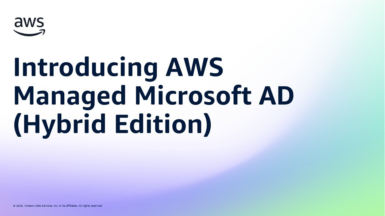 Introducing AWS Managed Microsoft AD (Hybrid​ Edition) | Amazon Web Services