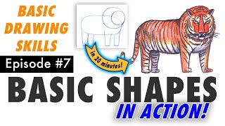 Draw ANYTHING Using Only Simple Shapes! Free Basic Drawing Class #7 (live stream + Q&A)