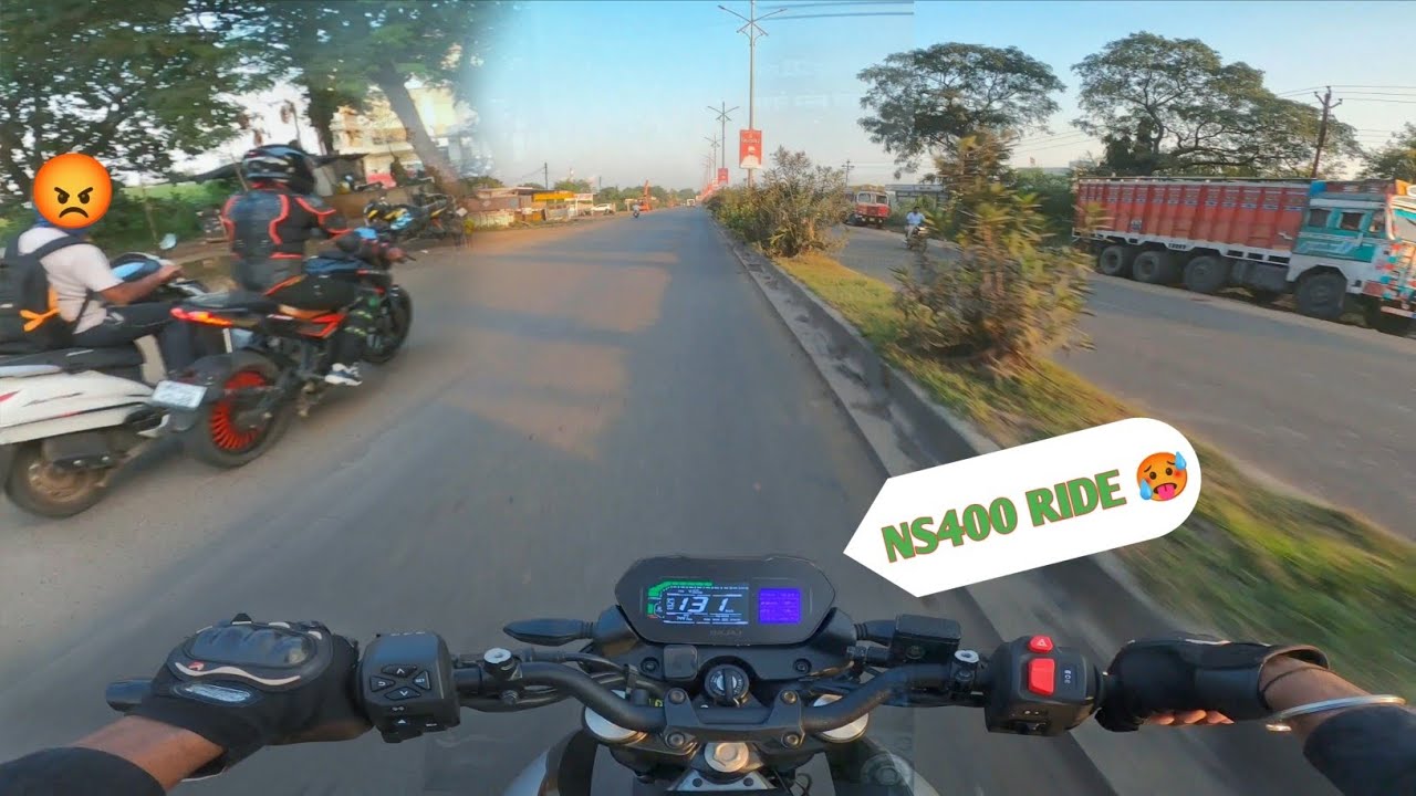BAJAJ PULSER NS400 Ride 🥵 ||  R15M vs N160 vs NS 400 #adrider #ns400  