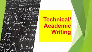Technical Writing and Academic Writing #presentation #education