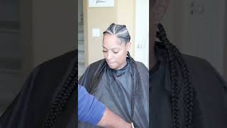 4 Stitch Braids #howtobraid #braids #stitchbraids