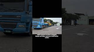 Common solution for heavy transport: stable and reliable lowbed trailer.#transport #transportation