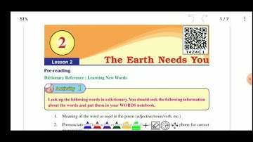 class 8th// Eng L no. 2//The earth needs you(pseb)