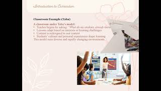 Comparing curriculum models Tyler vs. Taba 