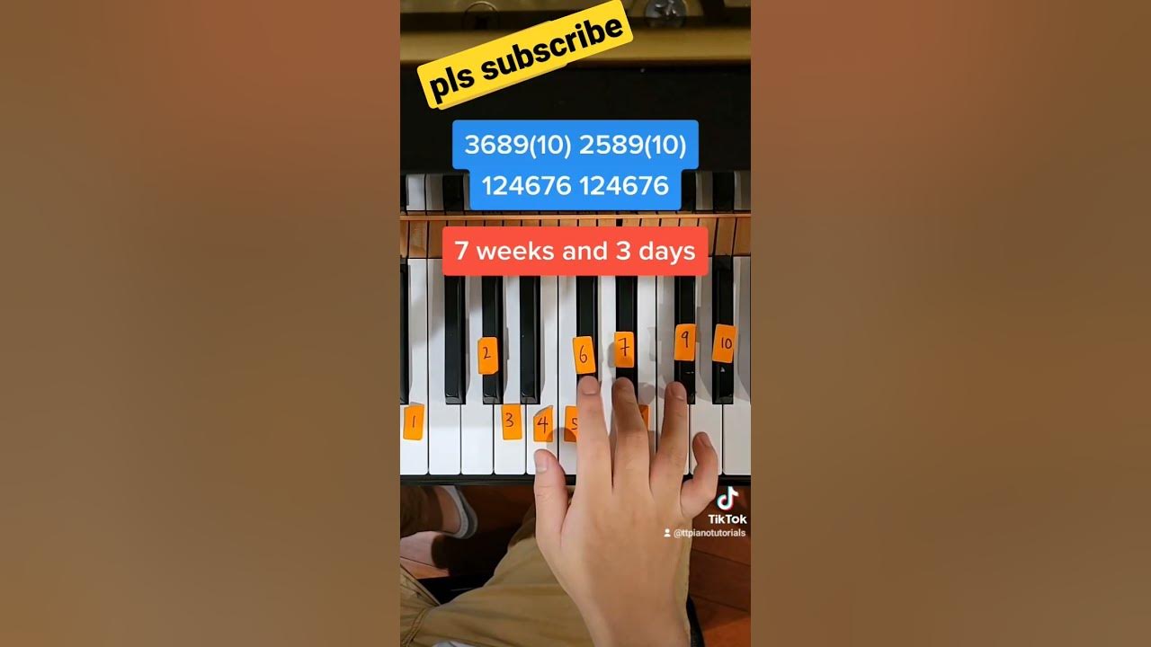 7 weeks and 3 days (Easy Piano Tutorial)