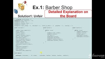 Lec 8 - Concurrency II: Barber Shop Example [OS