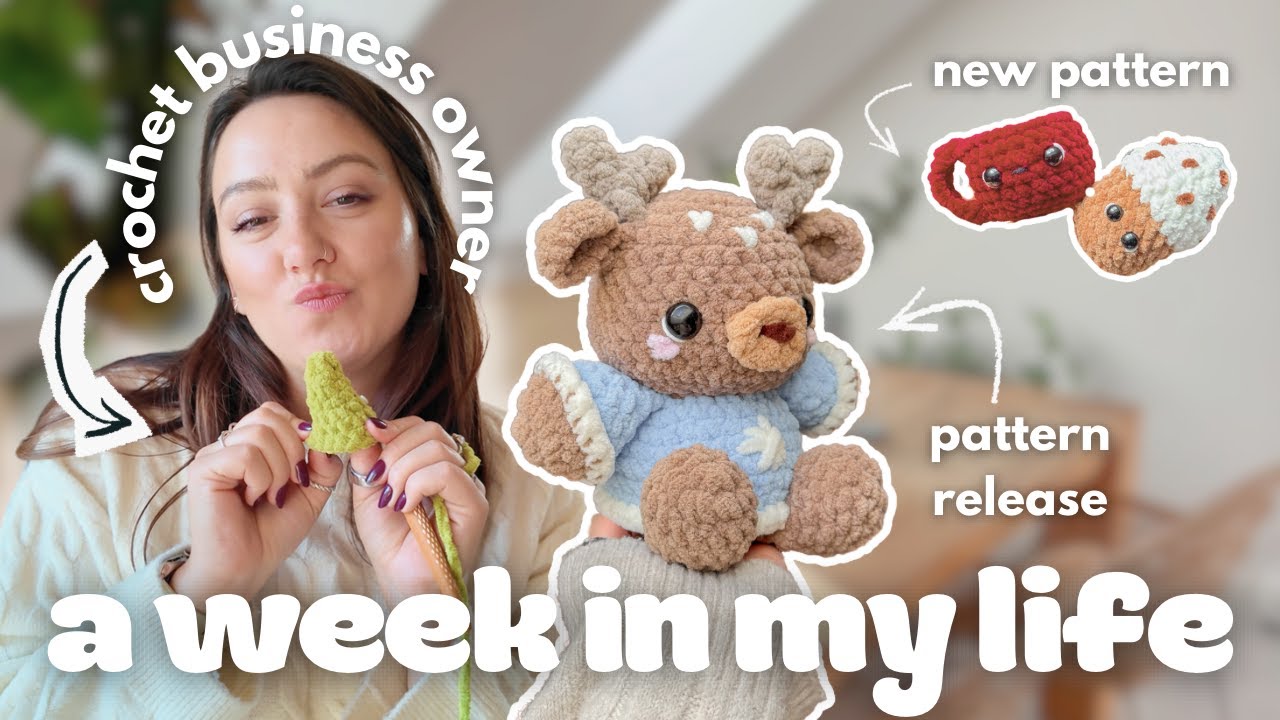 Week in my life as a 29 yo-self-employed crocheter #studiovlog 🧶