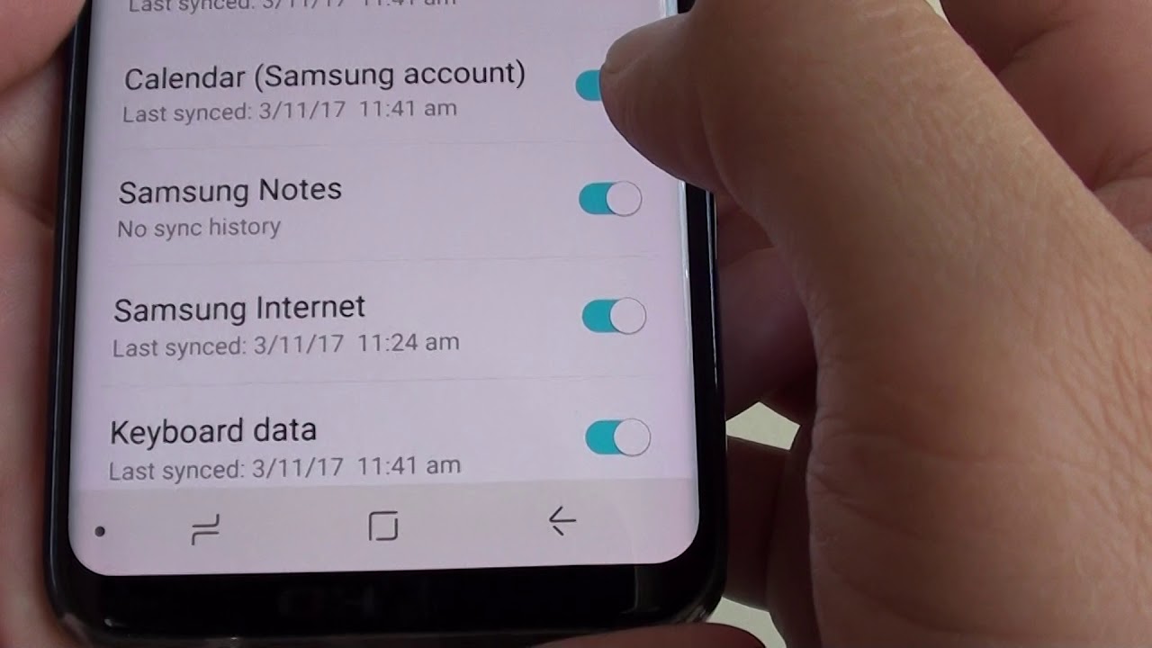 Samsung Galaxy S8 How to Enable / Disable Backup Calendar Syncing