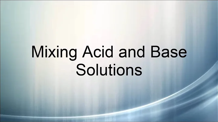 Mixing Acid and Base - pH