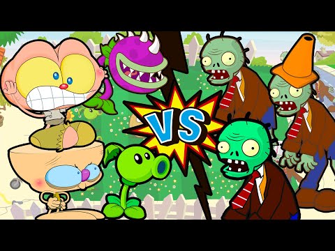 Mongo e Drongo em Plantas VS Zumbis. Plants vs Zombies em desenho animado c/ Mongo e Drongo mendigos