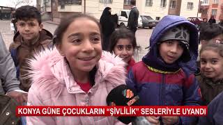 Konya Güne Çocukların Şivlilik Sesleriyle Uyandı