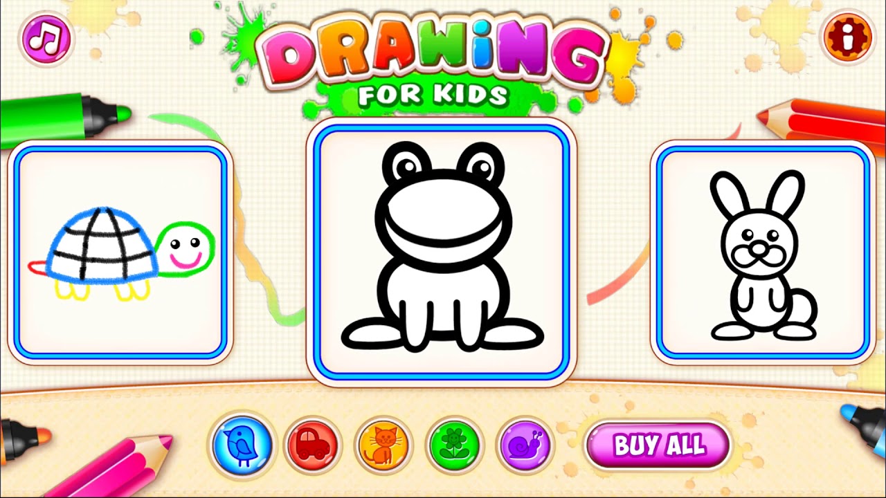 Drawing for Kids Learning Games for Toddlers age 3 YouTube