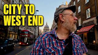 I Walked from The City of London to the West End on a Summer Evening (4K)