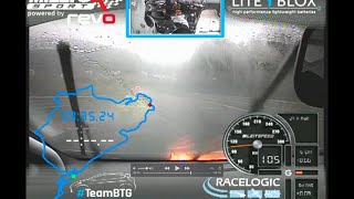 VLN4 FIRE: When you think youre about to overtake a GT3, but your car sets on fire...