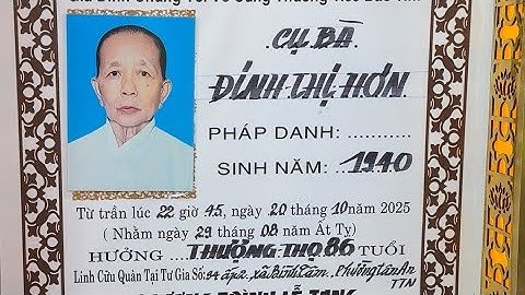 Lễ Tang Cụ Bà Đinh Thị Hơn 86T(Cty mai táng Tân an)