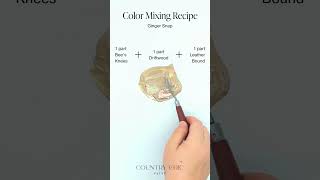 Paint Color Mixing Recipe | Ginger Snap - warm brown #colormixing #paintmixing #chalkpaint