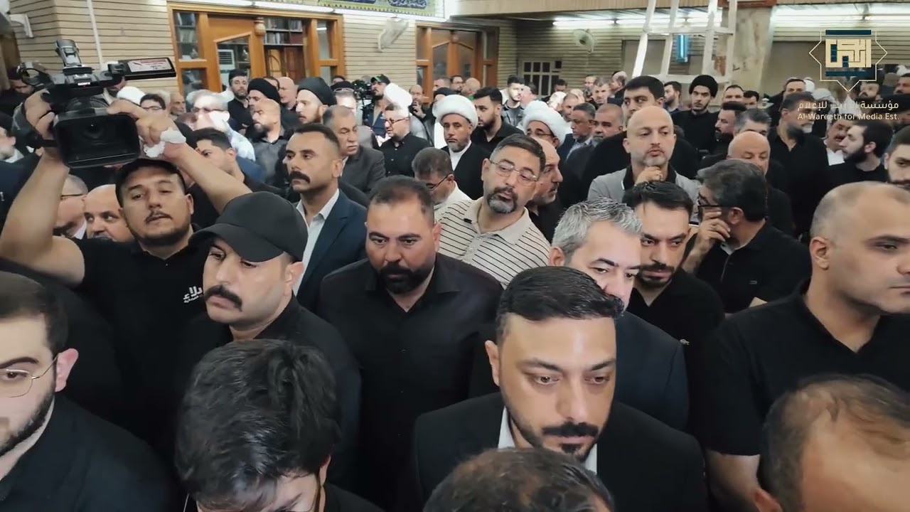 مُشاركة سماحة المرجع اليعقوبي في تشييع جثمان حجة الإسلام والمسلمين السيد محمد علي بحر العلوم 