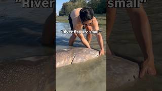 “River fish are small”… #fishing #sturgeon #bucketlist #yvr #viral #monster #shark #outdoor #release