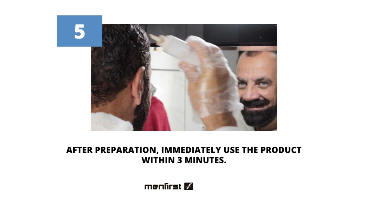 How to use, Menfirst Reactiv Semi-Permanent Hair Dye Kit for Men that lasts for 4 weeks or more