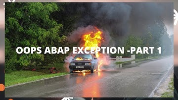OOPS ABAP || EXCEPTION - Part 1