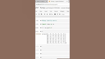 Creating an identity matrix in Numpy