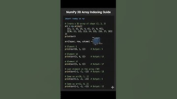 Numpy Array Indexing of 3D Array with an example #numpy #datascience #machinelearning #dataanalysis