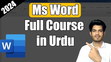 MS Word Full Course 2024 in Urdu Hindi | Complete Microsoft Word Tutorial