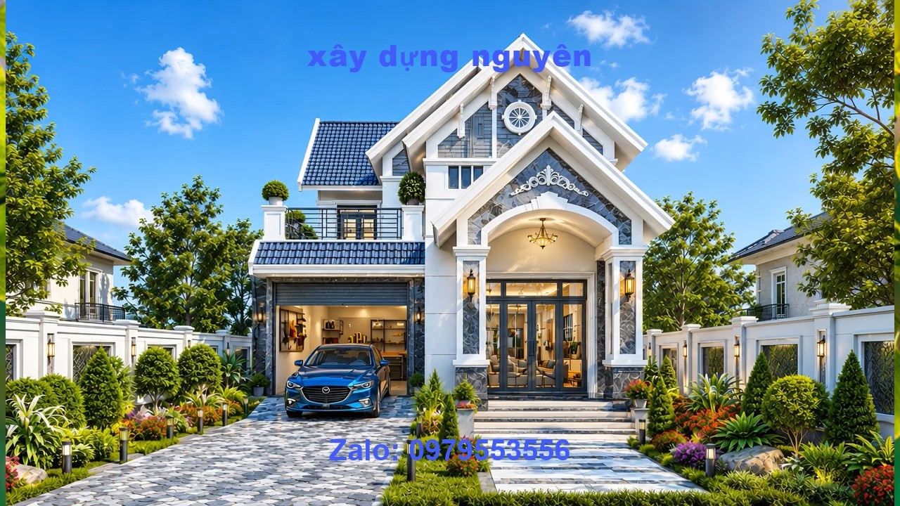 Mẫu Nhà 1 Trệt 1 Lửng Mái Thái Diện Tích 8x16m Thiết Kế 4 Phòng ngủ #nhacap4 #maithai