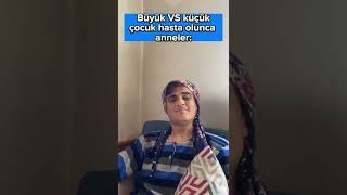Büyük Çocuk Vs Küçük Çocuk Hasta Olunca Anneler Resimi