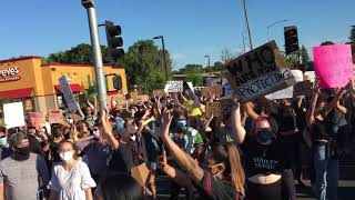 Protest against police brutality blocks Stony Point Road