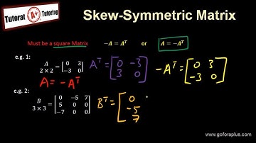Linear Algebra - Skew-Symmetric Matrix