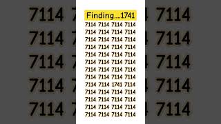 Brain Test for 5 Second 🧠😲 Find #1741 Number game #fypp #facts #shortsfeed #puzzle #iqtest #gkpuzzle