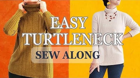Free Turtleneck Pattern Sew Along // Monroe Turtleneck Sewing Tutorial