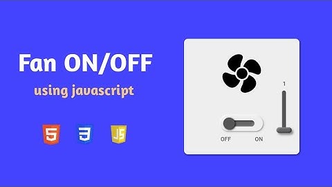 Mastering Fan Control with HTML, CSS & JavaScript