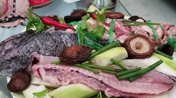 Trailer cá lóc dồn thịt hấp bầu