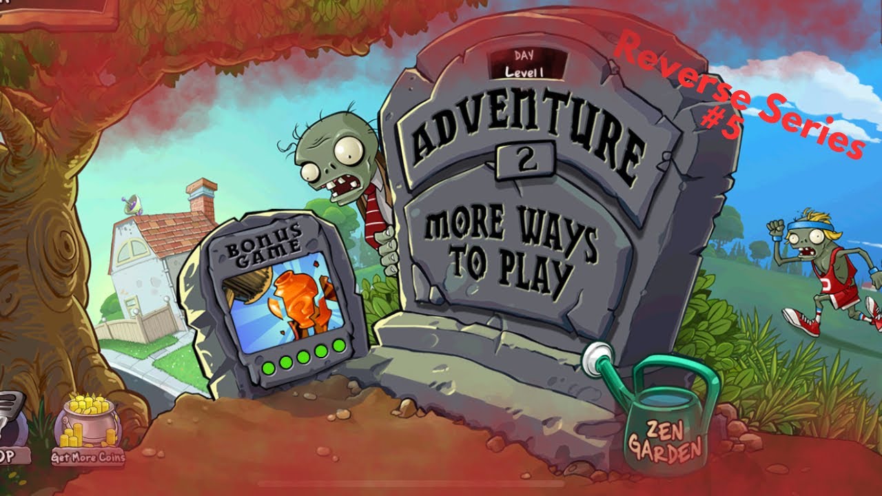 Reverse Series Plants vs Zombies Gameplay #5 (Adventure 2) - Mulai gampang levelnya
