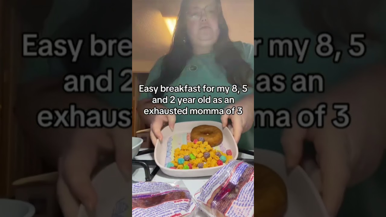 She made donuts for breakfast... 